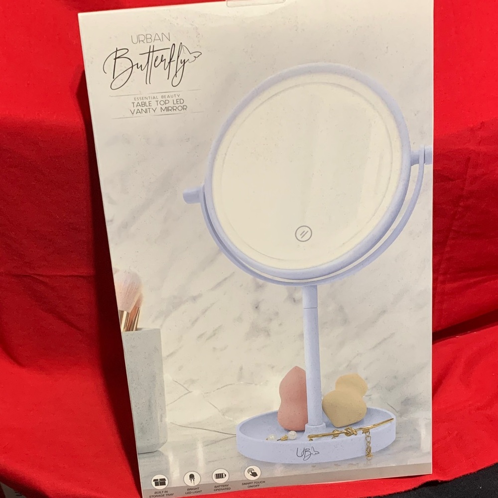 Urban Butterfly Tabletop LED Vanity Mirror